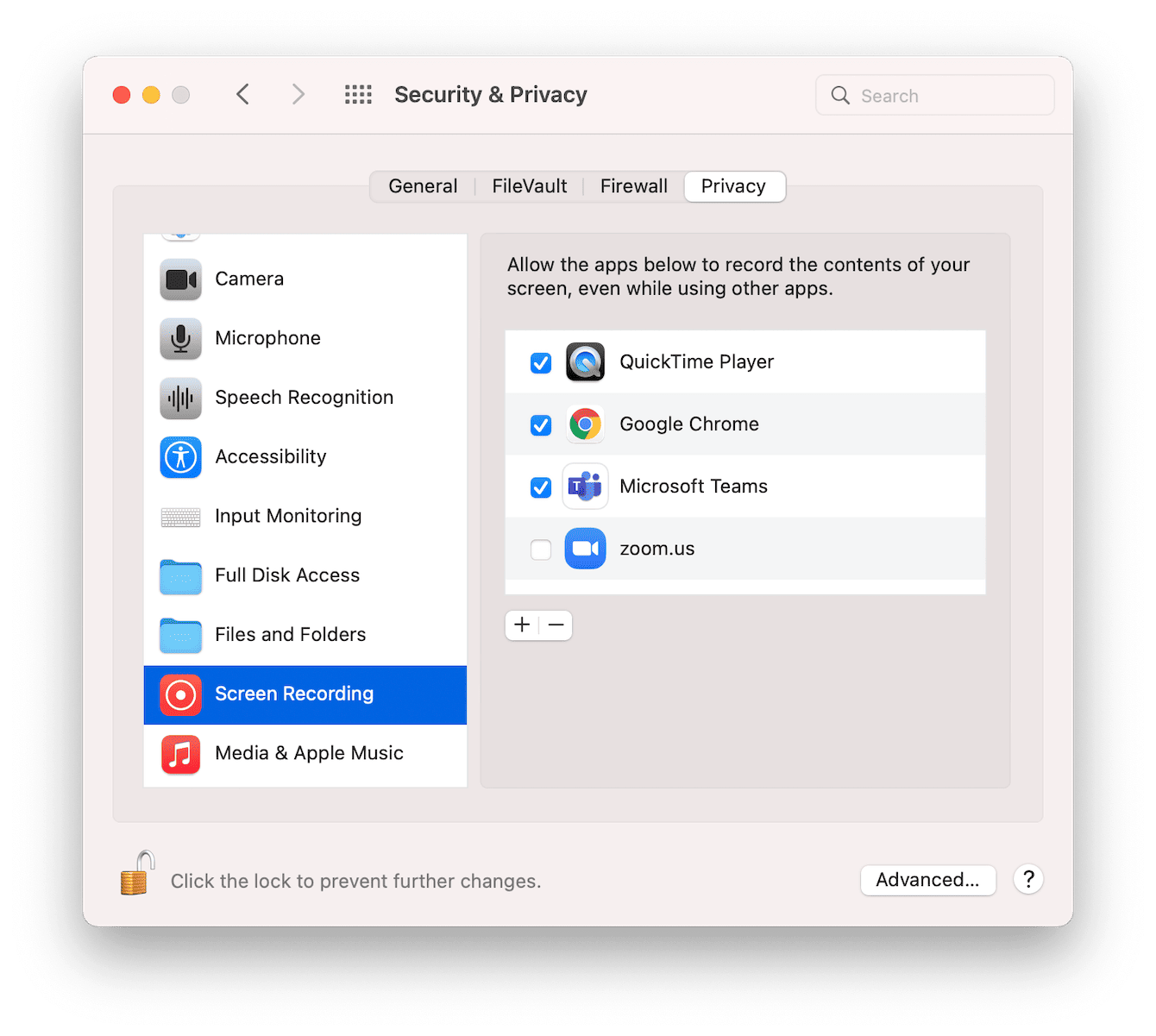 Removing your screen is being observed warning on Mac